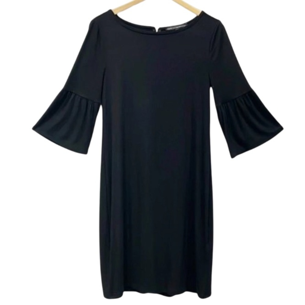 NWOT WHBM Bell Sleeve Dress Classic Style Black Size Medium
